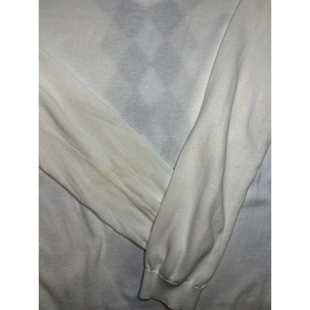 Lactose Mens Size 44 white pattern sweater Read Below